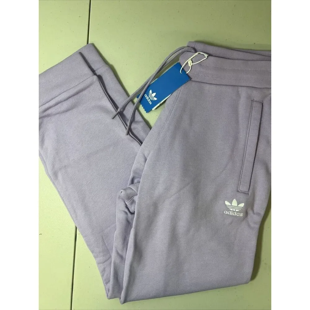 NEW NWT ADIDAS ORIGINALS 270 TREFOIL ESSENTIALS PANTS PURPLE GLOW MEDIUM DV1538
